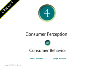 Chapter 4 Consumer Perception, Consumer Behaviour 11e 