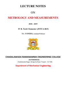 Metrology and Measurements short notes