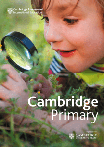 Cambridge Primary Program Overview