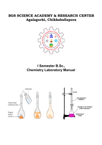 I B.Sc Chemistry Manual