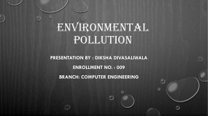 ENVIRONMENTAL POLLUTION Basic Definitions