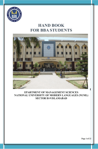BBA- Course Outline-Fall-2021
