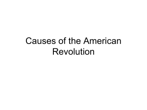 Causes of the American Revolution2-1