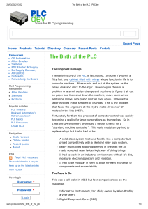 The Birth of the PLC   PLCdev