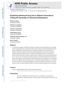 Explaining Adolescent Drug Use in Adjacent Generations: Testing the Generality of Theoretical Explanations