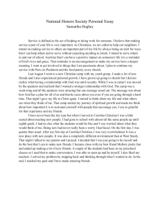 National Honors Society Personal Essay