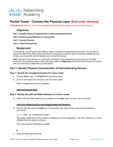 4.7.1 Packet Tracer - Connect the Physical Layer - ILM