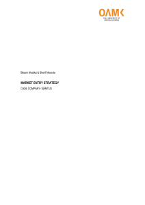 Market Entry plan in the Finnish Market