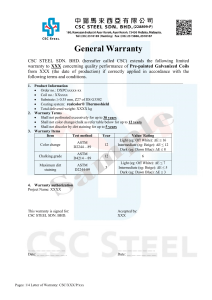 Warranty of realcolor Thermoshield