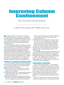 Improving Column Confinement; Part 1 Assessment of design provisions
