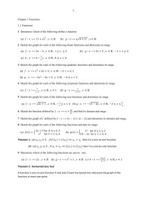 Functions: Exercises and Solutions