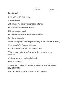 Psalm 23 Front and Back