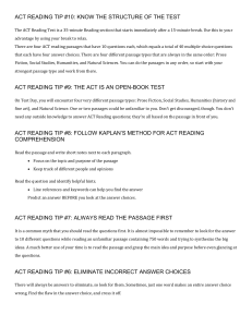 ACT Test Tips