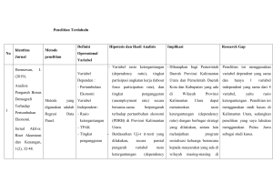 [Ircham Nizar F. F0118052] Matriks Review Jurnal Keuangan Daerah