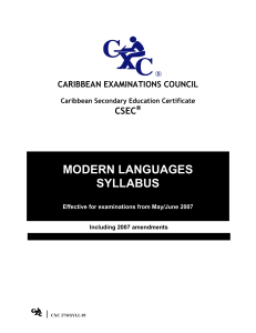 CSEC Modern Languages