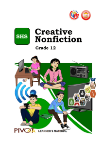 SHS Specialized Creative-Nonfiction