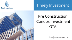 5 Tips to Investment in Pre Construction Condos GTA