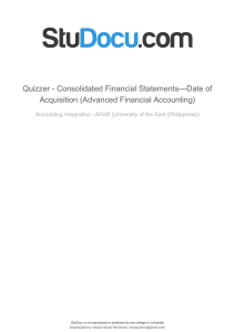 quizzer-consolidated-financial-statementsdate-of-acquisition-advanced-financial-accounting