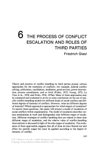 The Process of Conflict Escalation and Roles of Third Parties