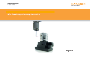 Cleaning instructions of renishaw device