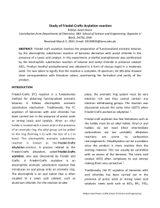 Friedel-Crafts Acylation Reaction Study