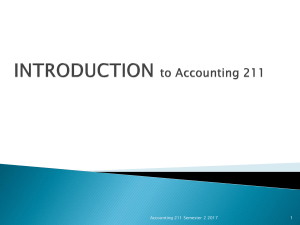 Topic 1 Introduction to ACCTG 211