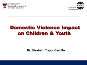 Domestic violence trauma effects on children