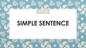 Simple and Compound sentence