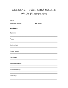 Black and White Film - Chapter 2 / Focus on Photography