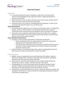 Informed Consent by The Nursing Center
