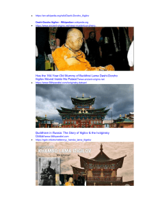 Imperishable Khambo Lama Itigilov (Ссылки на статьи)