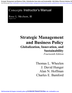 strategic-management-and-business-policy-globalization-innovation-and-sustainability-14th-edition-wheelen-solutions-manual