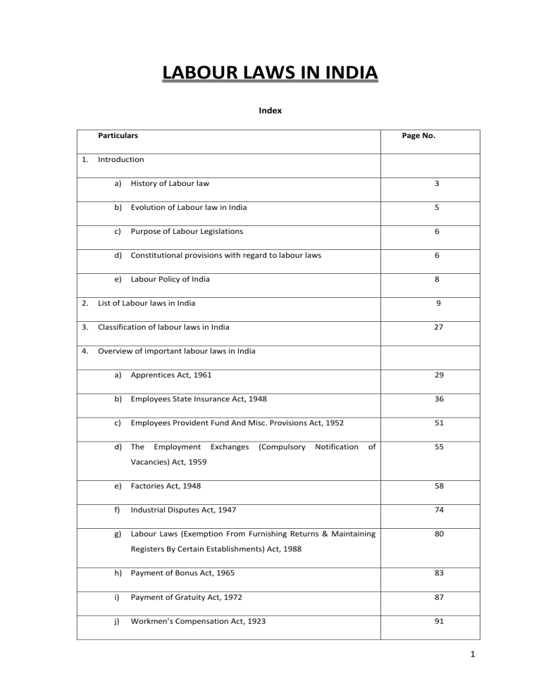 Contract Labour Act 1970 And Rules 1971