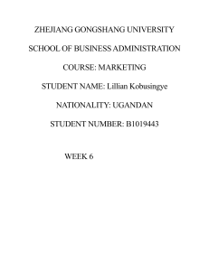 Marketing Assignment week 6 