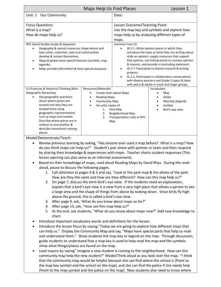 Social Studies Lesson Plans