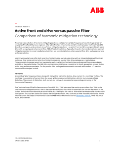 Technical Note 073 Active front end drive versus pasive filter