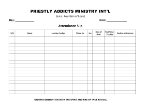 PRIESTLY ADDICTS MINISTRY INT