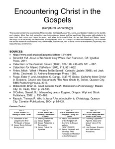 Encountering Christ in the Gospels Teacher's Guide