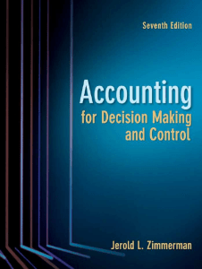 Accounting for Decision Making and Contr