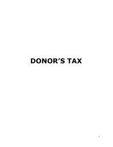 Donor's tax Module