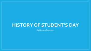 history of student’s day