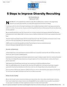 5 Steps to Improve Diversity Recruiting