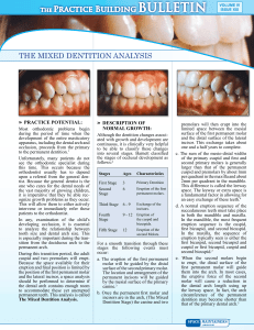 Mixed Dentition Analysis PBB19