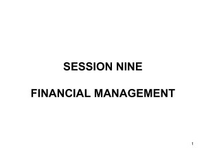Session 8. Financial Management