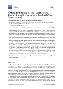 A Model for Selecting the Most Cost-Effective Pressure Control Device for More Sustainable  Water Supply Networks