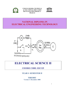 Electrical Science II Course Material: Inductors & Magnetism