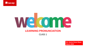 Class 1 WELCOME Pronunciation