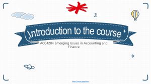 Introduction to ACC4284