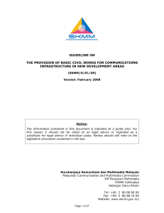 MCMC - guideline on the provision of basic Telco civil works