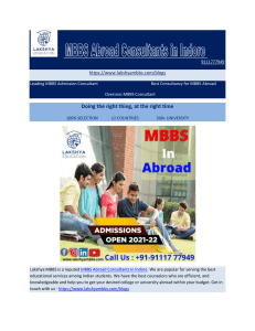 MBBS Abroad Consultants in Indore